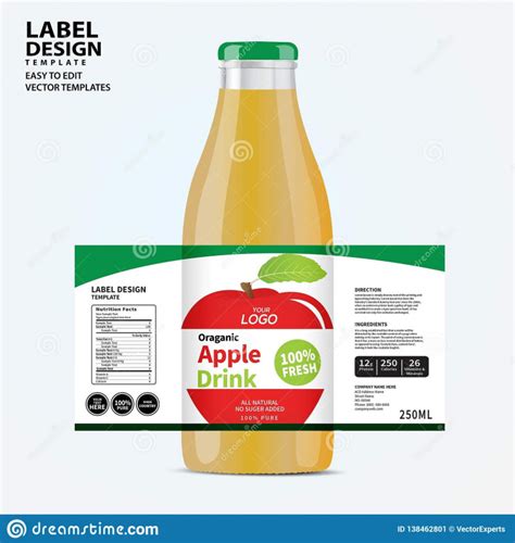 Bottle label design template 3