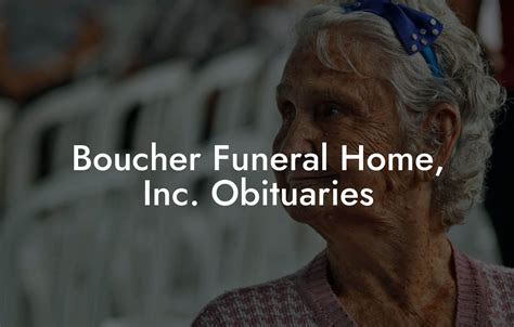 Boucher Funeral Home obituaries