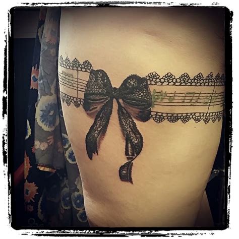 Bow Garter Tattoo Ideas