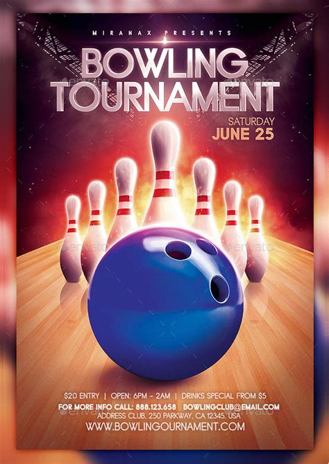 Bowling Flyer Template Example