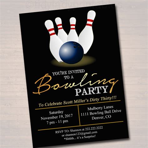 Bowling Invitation Ideas