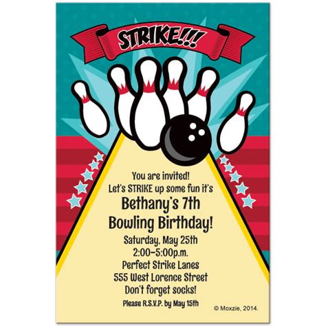 Bowling Party Invitation Template