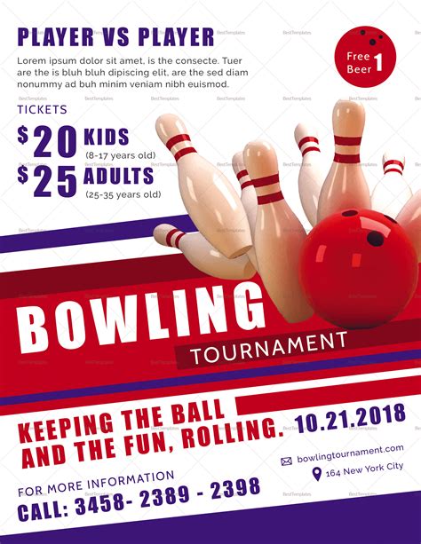 Bowling Tournament Flyer Template 1