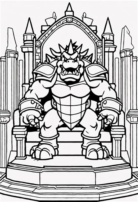 Bowser Castle Coloring Page