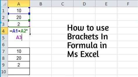 Brackets in Excel