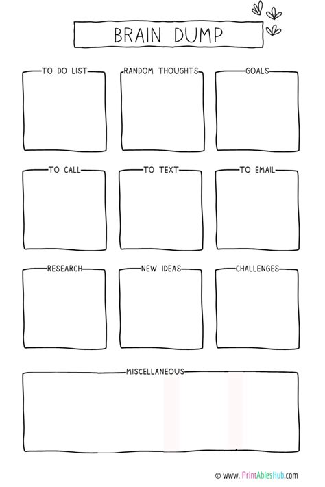 Brain Dump Template