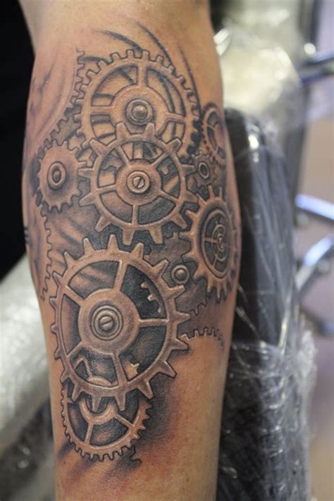 Brain with Gears Tattoo