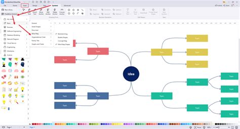 Brainstorming with Visio Mind Mapping Template