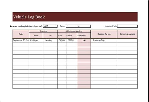 Brake Pad Replacement Log Excel Template 8