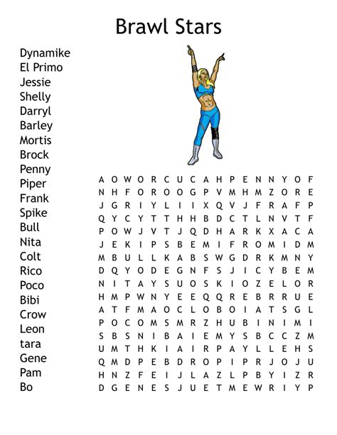 Brawl Stars Word Search