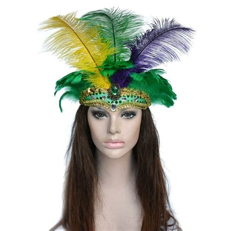 Brazilian Carnival headdress with feathers and sequins