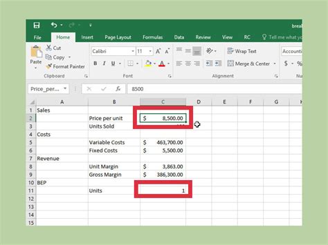 Break-Even Point Excel Analysis