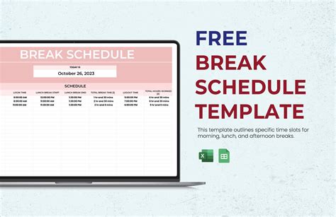 Break Schedule Template