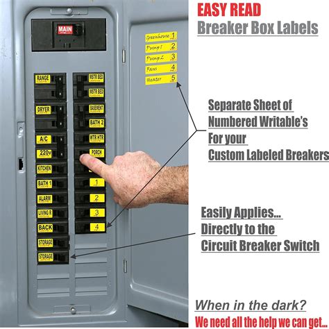 Breaker Panel Label Template Example 1