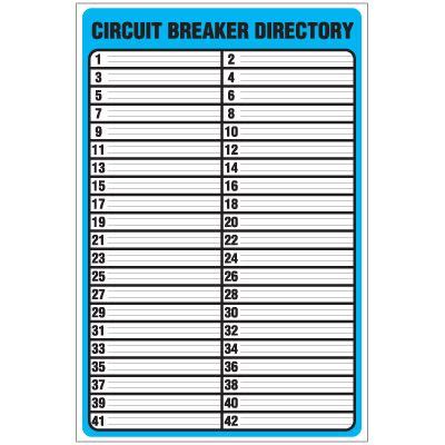 Breaker Panel Labels for Homeowners