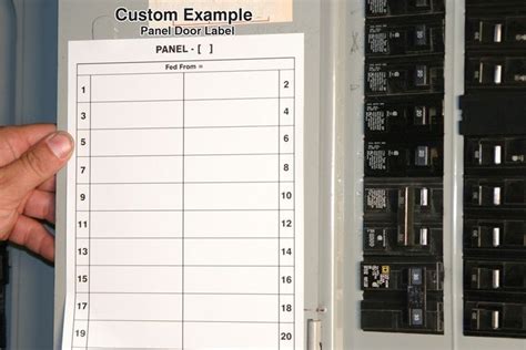 Breaker Panel Labels Layout