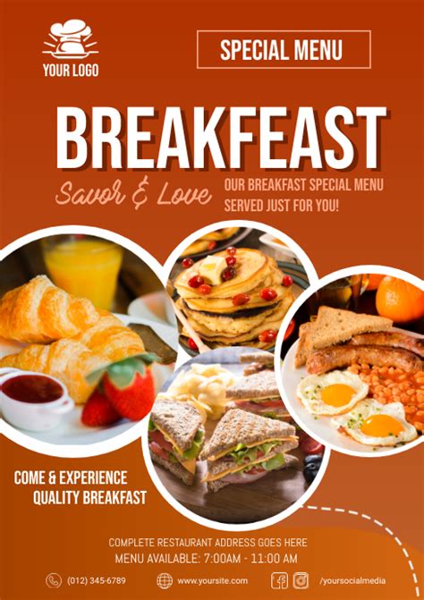 Breakfast Menu Flyer Template