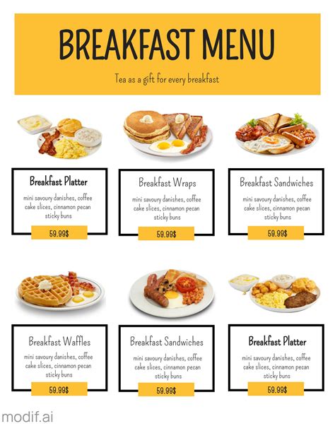 Breakfast Menu Template