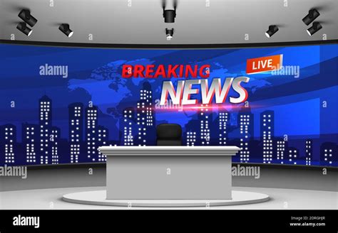 Breaking News Studio Background Template