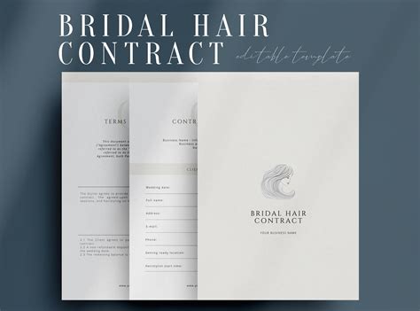 Bridal Hair Contract Template