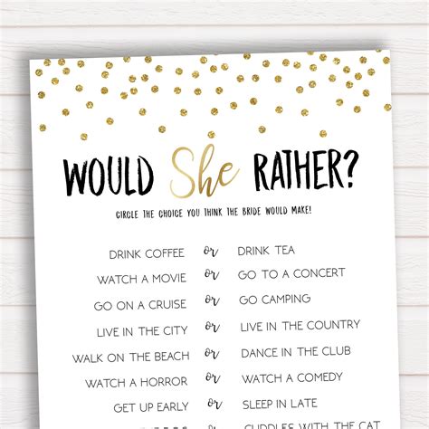 Bridal shower games printables design gallery