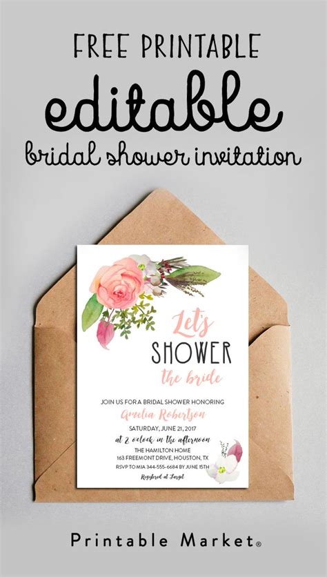 Bridal Shower Invitation Printable 4