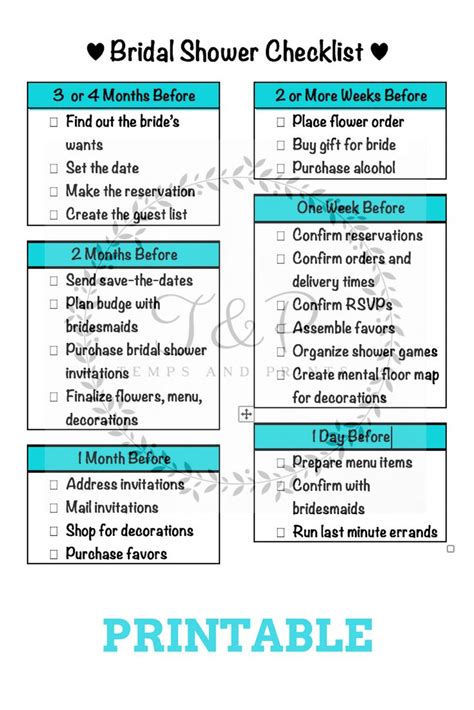 Bridal Shower Planning and Organization