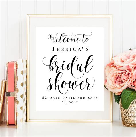 bridal shower sign templates