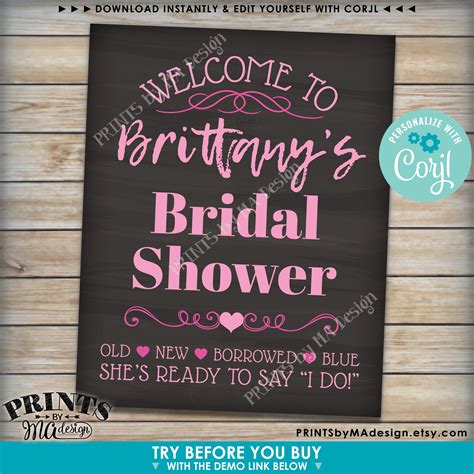 Beautiful Bridal Shower Signs