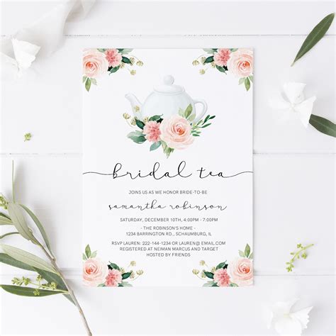 Bridal Shower Tea Party Invitation