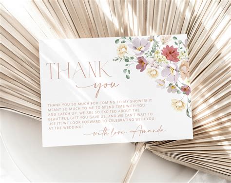 Bridal Shower Thank You Card Ideas for Gifts