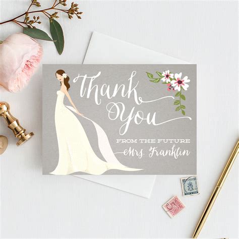 Bridal Shower Thank You Card Templates