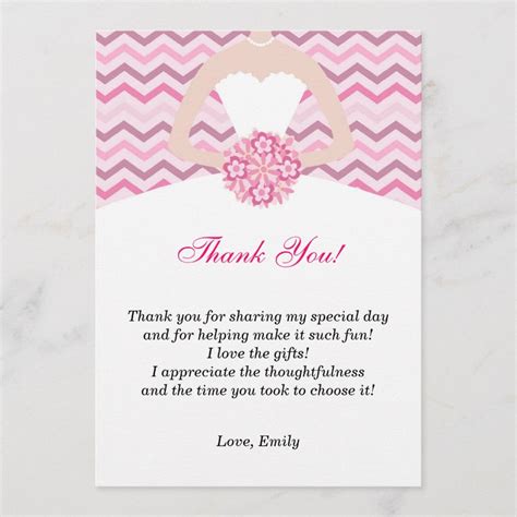 Bridal Shower Thank You Cards Templates