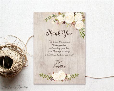 Bridal Shower Thank You Note