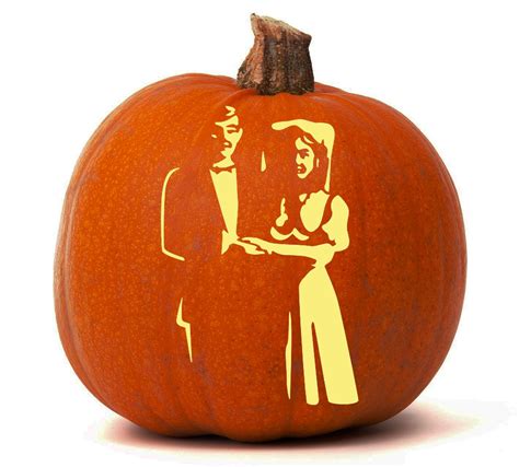 Bride and Groom Pumpkin Carving Templates