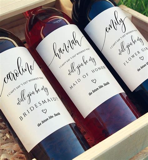 Bridesmaid Ask Ideas Wine