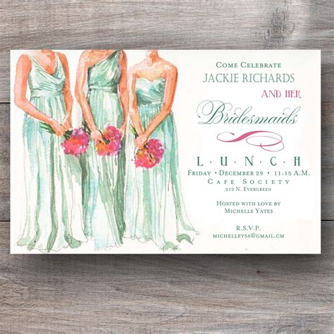 Bridesmaid Luncheon Invitations Ideas