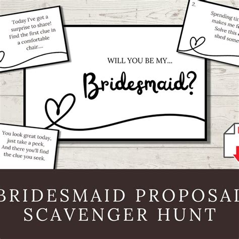 Bridesmaid Proposal Scavenger Hunt