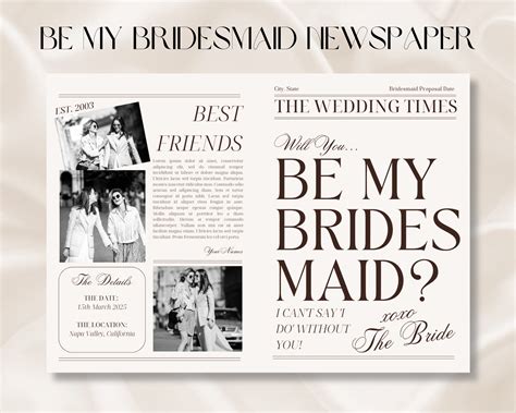 Bridesmaid Proposal Template