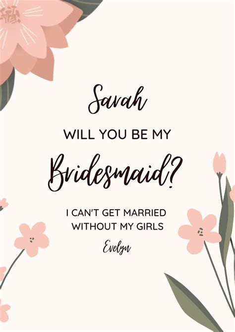 Bridesmaid Templates