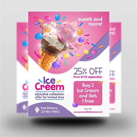 Bright Ice Cream Flyer Designs