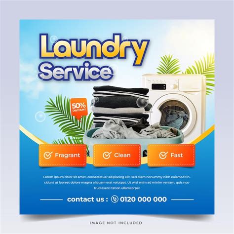 Bright and Colorful Laundry Flyer Template