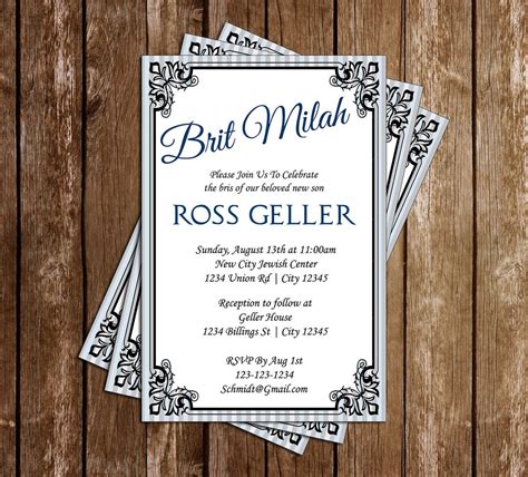 Brit Milah Invitation Ideas with Flowers