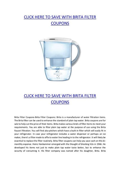 Brita Filter Coupons Online