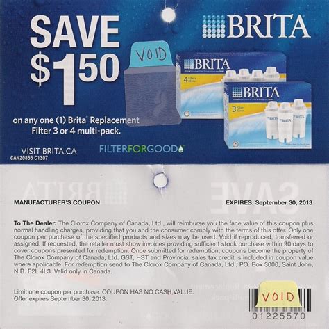 Brita Filter Coupons Printable