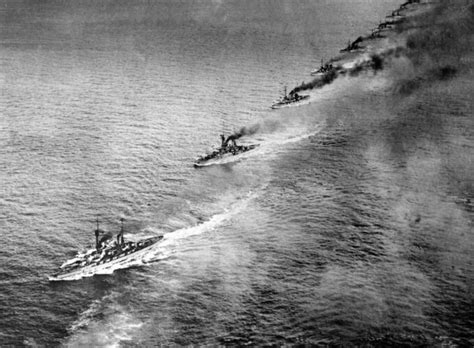 British Grand Fleet at the Battle of Jutland during WW1