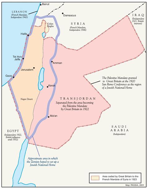 British Mandate Palestine Map 1946