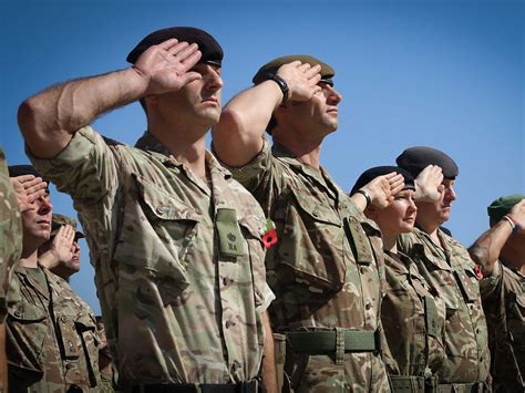 British Army soldiers rendering a salute