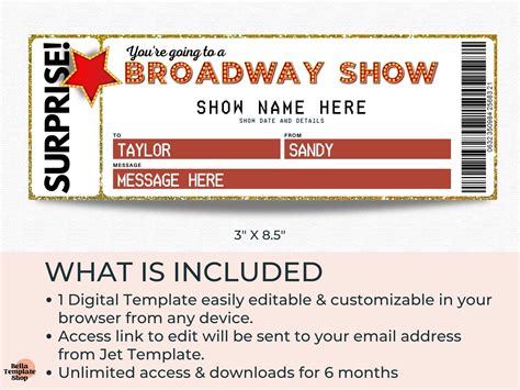 Broadway ticket design ideas