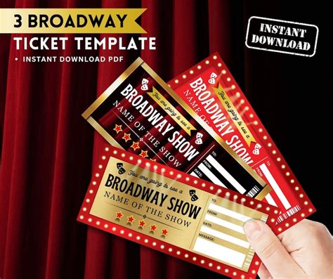 Broadway ticket template InDesign